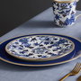 Wedgwood Plato Pastas Hibiscus 20 cm (4 Unidades) con Franjas de Oro de 22 Quilates